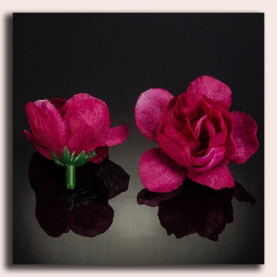 Róża główka 12 szt 4 cm Burgund/Purple